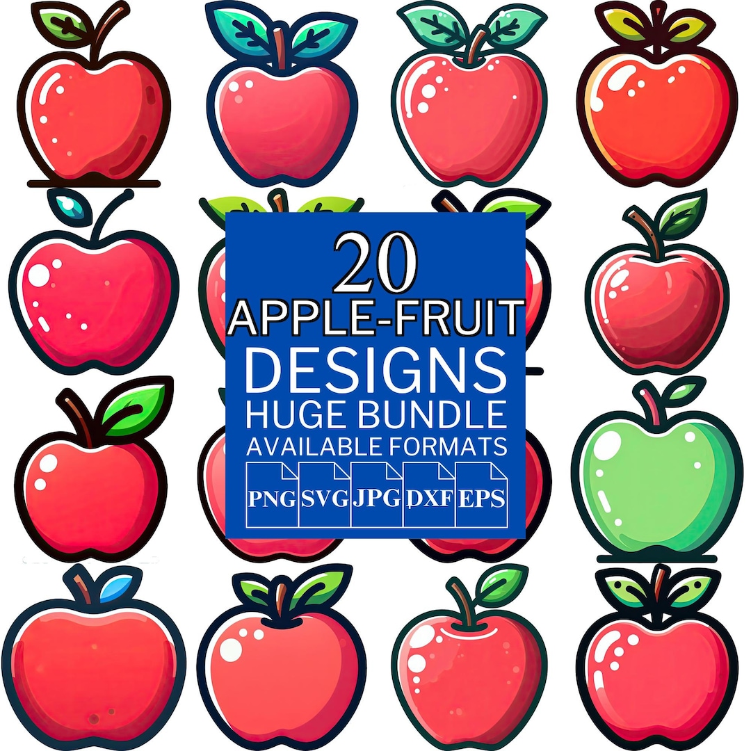 Apple Fruit SVG Bundle: Vector Clipart Designs (digital Download) - Etsy