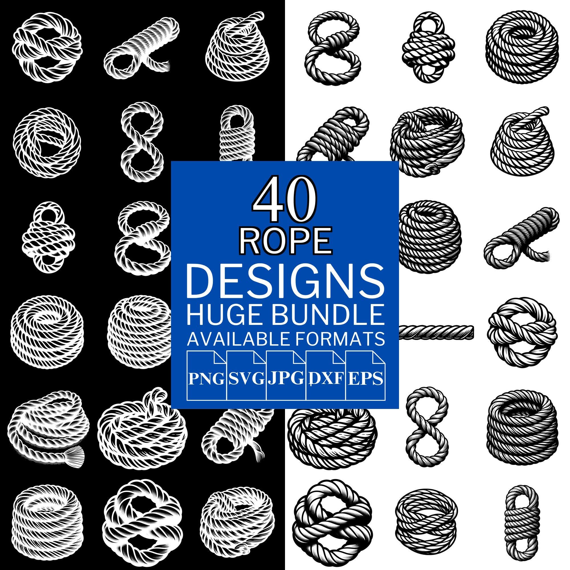 Rope SVG Bundle: Vector Clipart Designs for Cricut & Silhouette ...
