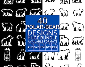 Polar Bear SVG Bundle: Vector Clipart for Cricut & Silhouette (5 Formats Available)