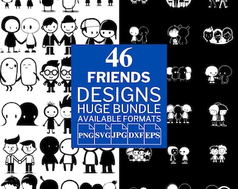 Friends SVG Bundle: Unique Vector Files for Cricut & Silhouette (Digital Download)