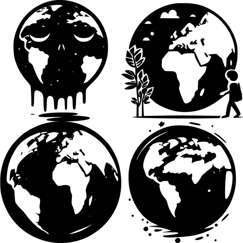 Earth Dripping Vector Earth SVG Bundle: 46 Unique Vector Designs (digital Download) - Etsy