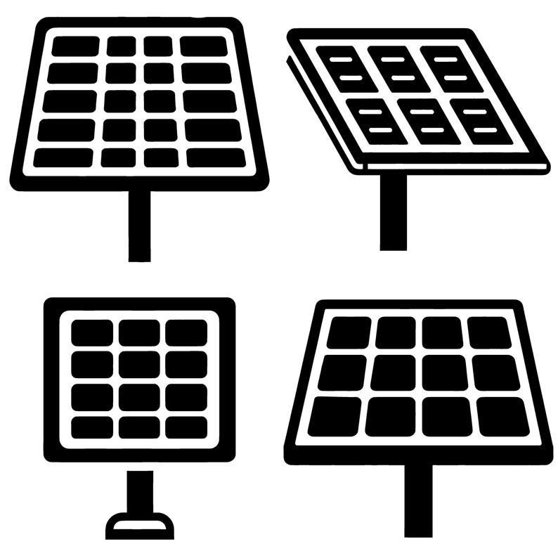 Solar Panel SVG Bundle: Vector Clipart for Cricut & Silhouette (digital ...