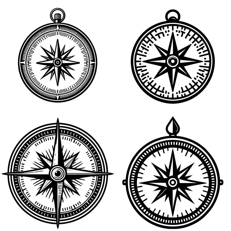 40 Compasses SVG Bundle - Unique Vector Files for Cricut and Silhouette ...