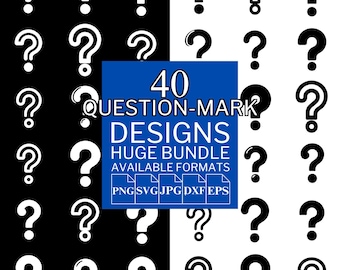 Ensemble SVG Point d'interrogation : fichiers de découpe vectorielle pour Cricut et Silhouette (guide PDF inclus)