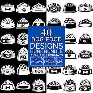 40 Dog Food SVG Bundle - Unique Vector Files for Cricut and Silhouette, Dog Food Clipart, Dog Food Designs, 5 Available Format