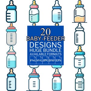 20 Baby Feeder SVG Bundle - Unique Vector Files for Cricut and Silhouette, Baby Feeder Clipart, Baby Feeder Designs, 5 Available Format