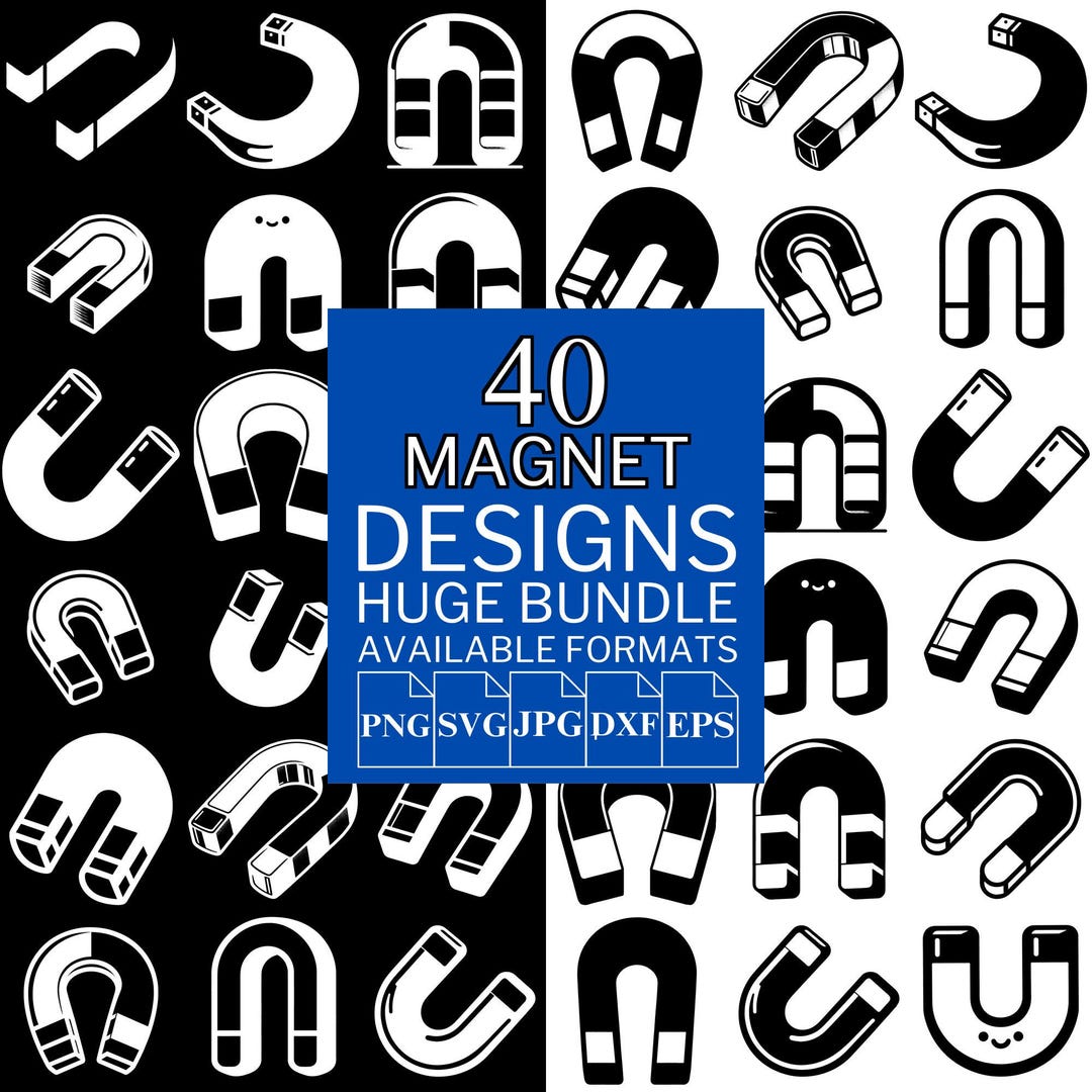 40 Magnet SVG Bundle - Unique Vector Files for Cricut and Silhouette ...