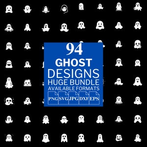Ghost 94 SVG Bundle - Unique Vector Files for Cricut and Silhouette, Ghost Clipart, Ghost Designs, 5 Available Format