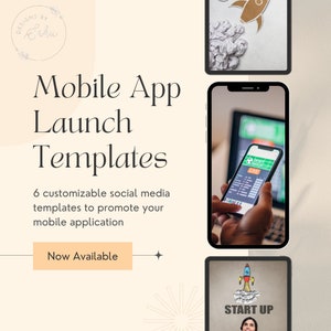 Mobile App Launch Kit | Instagram Templates | Editable Canva Templates