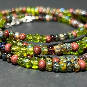 Boho Extra Long Colorful Seed Bead Necklace - Long Layering Necklace -  Wrap Bracelet - Gifts for her! Gifts for him!