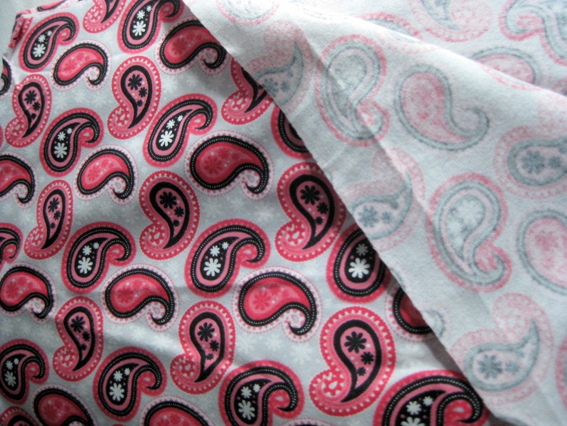 JOANN Cotton Flannel Fabric Pink Paisley Print