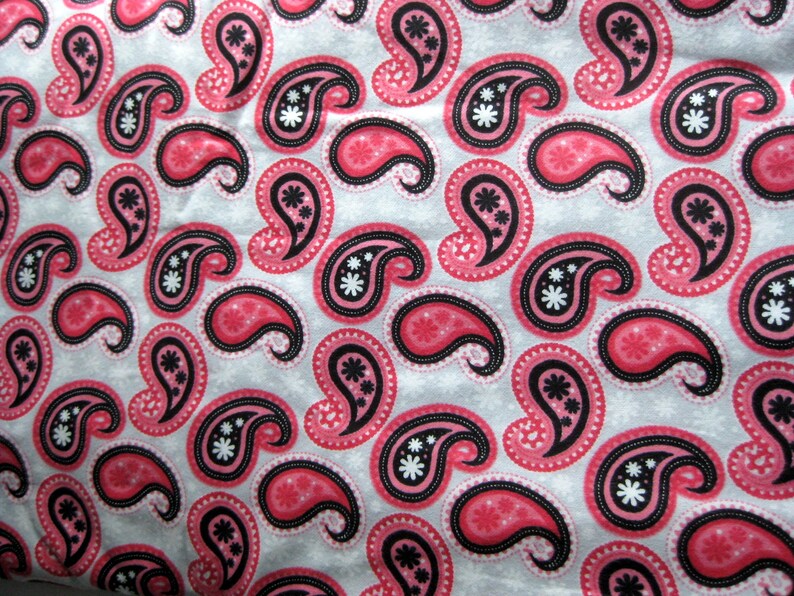 JOANN Cotton Flannel Fabric Pink Paisley Print