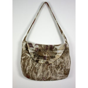 Large, Eco Printed Felted Wool Shoulder Bag