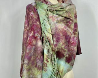 Hand dyed viscose wrap/scarf