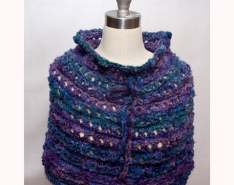 Cowl Capelet in Silk and Wool