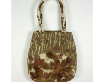 Eco Printed Fetled Wool Tote