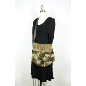 Crossbody Bag Eco Printed on Felted Wool