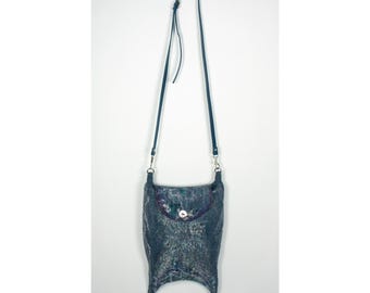 Wet Felted Mermaid's Purse Cross body Bag
