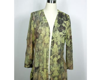 Eco Dyed Cotton Lace Cardigan