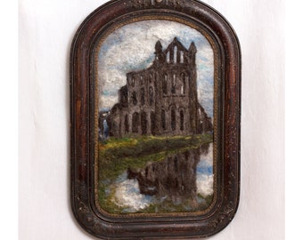 Wool Painting Whitby Abbey England