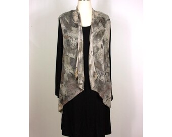 Up-cycled Eco-Dyed Organic Linen Vest Eileen Fisher