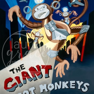 Robot Monkeys Sci Fi Sci-Fi Science Fiction Movie Poster Art