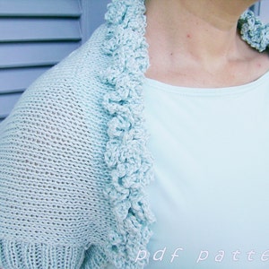 Aqua blue shrug pattern pdf format