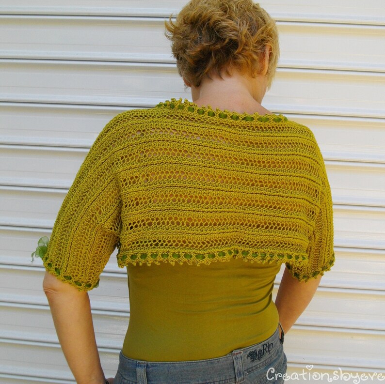 lace bolero knitting pattern