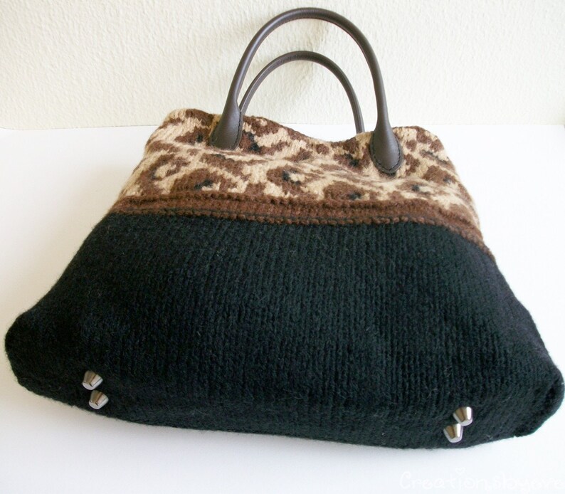 Trendy leopard-print handbag PDF pattern knitting pattern image 5