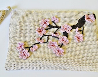 Japanese garden crochet clutch pattern pdf pattern crochet clutch tutorial tunisian crochet clutch bag pattern