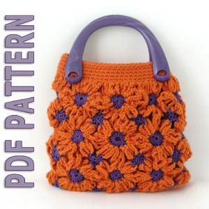 Funky crochet flowers bag pdf pattern image 2