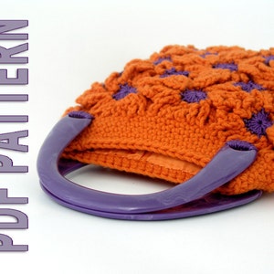 Funky crochet flowers bag pdf pattern image 1