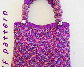 Stylish small textured colorful bag - PDF pattern