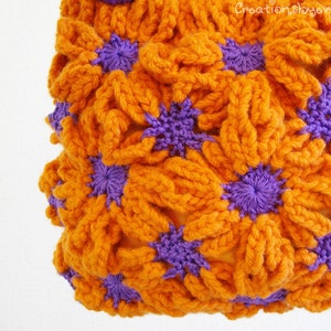 Funky crochet flowers bag pdf pattern image 4