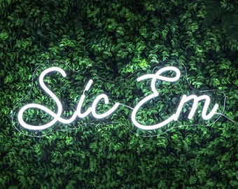 Sic 'Em Baylor Neon Sign: Gameday LED Wall Decor