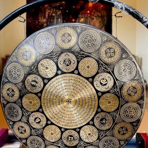 Handcrafted Tibetan Gong: Tree of Life, Sound Healing & Meditation