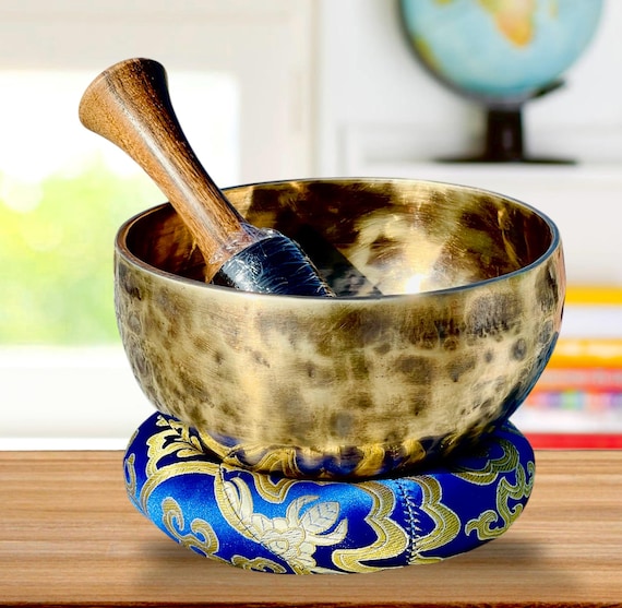 手作り8インチタイガーアンティークチベットシンギングボウル