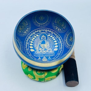 Handcrafted Buddha Singing Bowl: 4.5&quot; Sound Healing Meditation Bowl