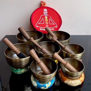 Seven Chakra Singing Bowl Set: Tibetan Sound Healing Meditation