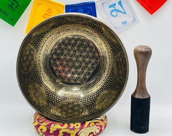 Handcrafted Tibetan Singing Bowl: 7-Metal Alloy, Meditation & Sound Healing