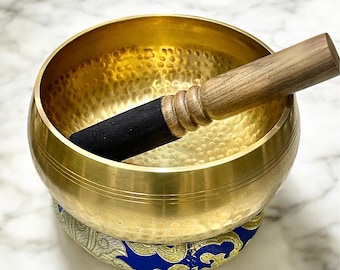 Hand-Hammered Tibetan Singing Bowl: 6-Inch Sound Healing Bowl