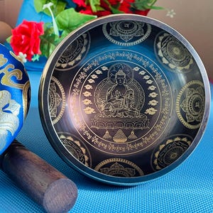 Authentic Tibetan Singing Bowl Set - Handcrafted for Meditation, Yoga, Sound Therapy, and Spiritual Practices - Wellness & Relaxation Gift
