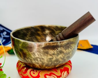 7 inches Premium Tiger Eye Singing Bowl – Tibetan Meditation Bowl with  Harmonizing  for Healing, Relaxation, and Spiritual Growth Gift Bowl