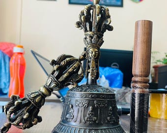 Nepal Vintage Copper Vajvakilaka,handcrafted Vajra Bell Buddhism
