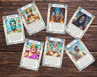 40 Greek Mythology Flashcards Educational & Fun Digital Learning Tool ...