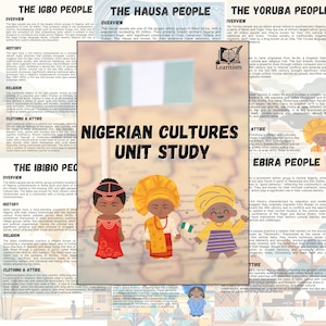 Nigerian Culture Infographics Poster: Yoruba, Igbo, Hausa, Edo, Ijaw Tribes