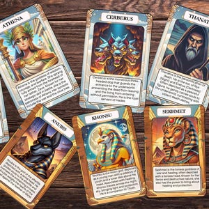 80 Greek and Egyptian Mythology Flashcards - Educational & Fun Digital Learning Tool