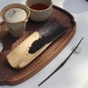 Hand-carved tea scoop set, tea ceramony, tea setting, tea ritual, pu-erh tea scoop, tea scoop set
