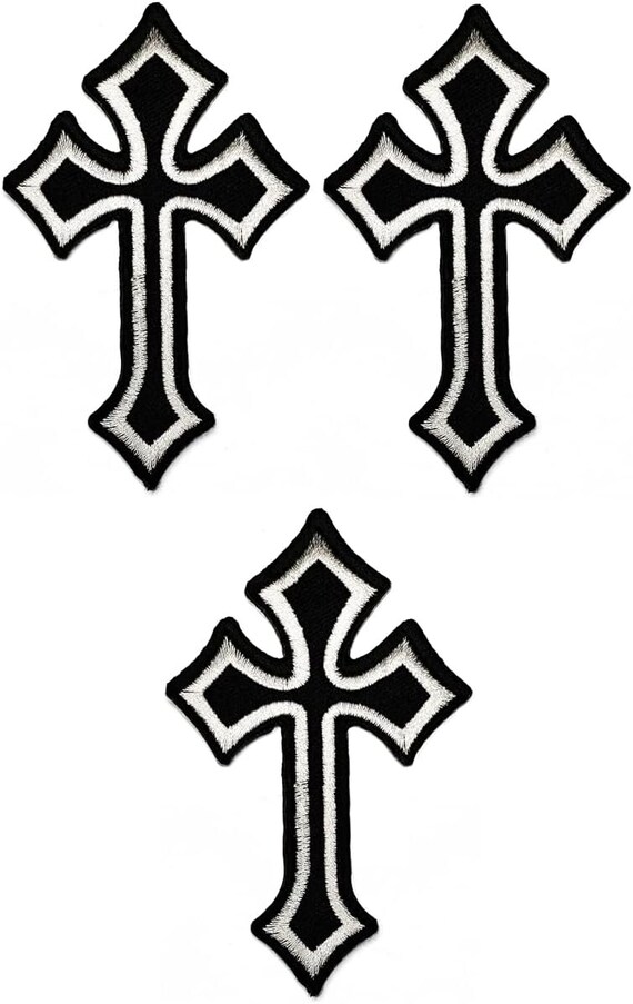 Set of 3 Gray Christian Jesus Cross Vintage Cross