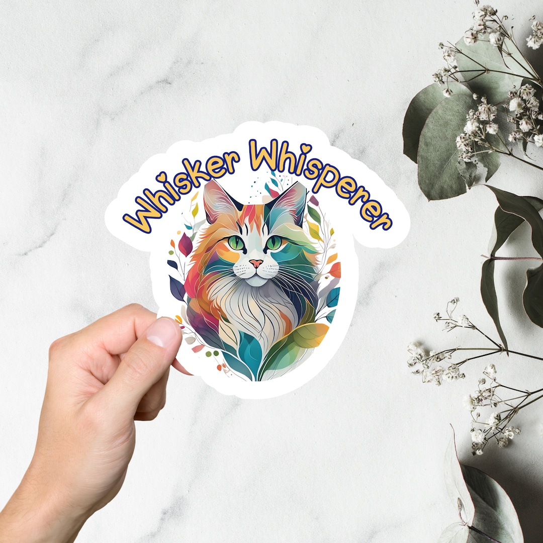 Cat Lover Sticker Gift Idea Cat Mom Phone Case Sticker Cat Stationery ...